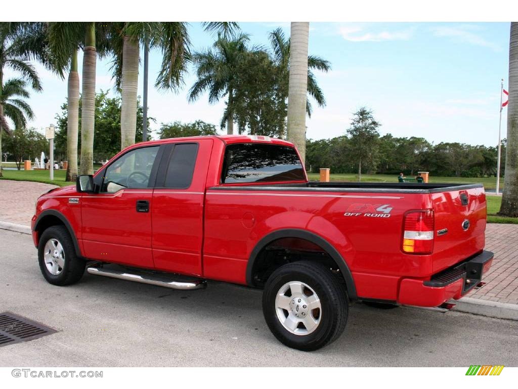 2004 F150 FX4 SuperCab 4x4 - Bright Red / Black/Medium Flint photo #5