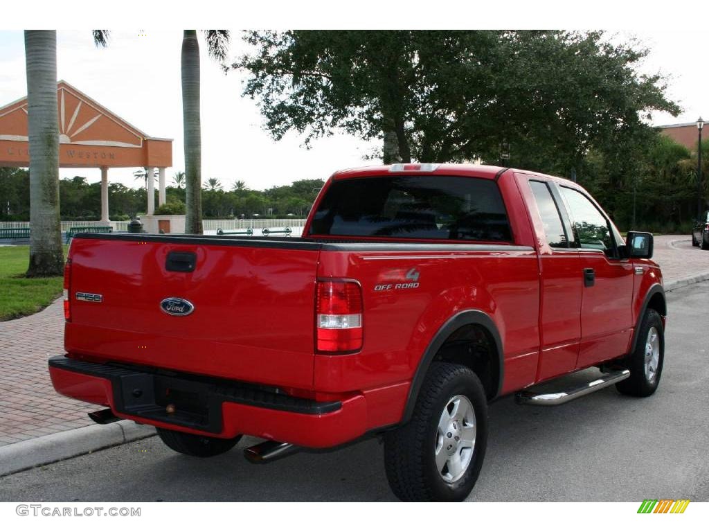 2004 F150 FX4 SuperCab 4x4 - Bright Red / Black/Medium Flint photo #9