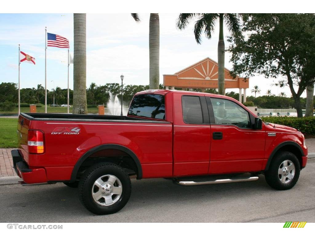 2004 F150 FX4 SuperCab 4x4 - Bright Red / Black/Medium Flint photo #11