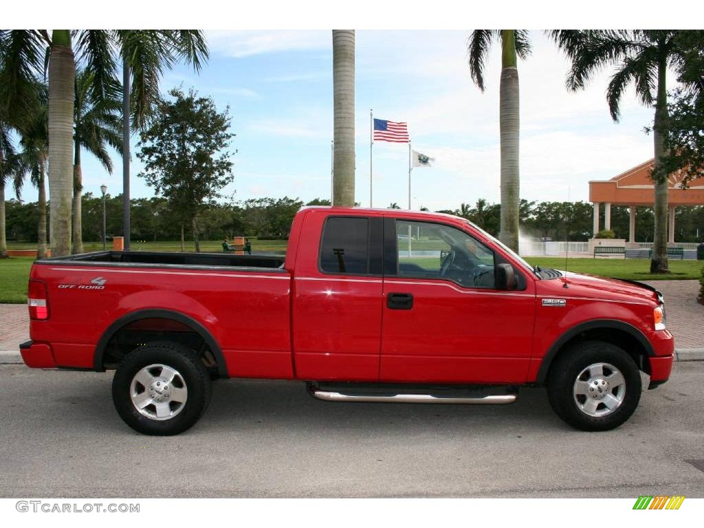 2004 F150 FX4 SuperCab 4x4 - Bright Red / Black/Medium Flint photo #13