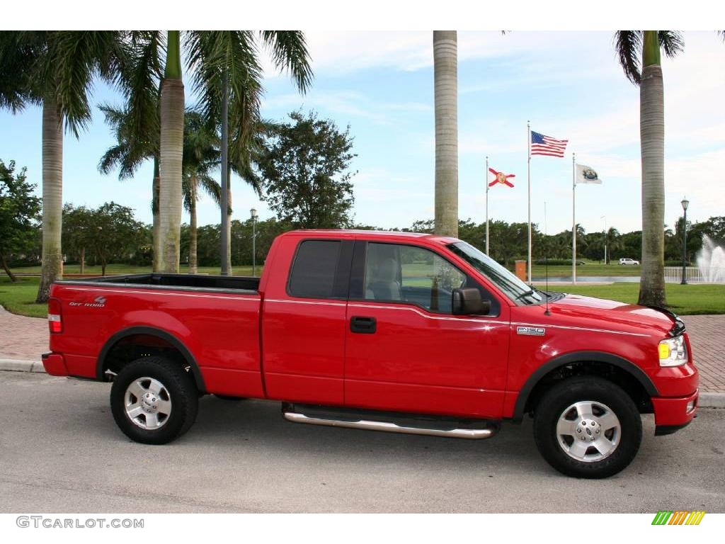 2004 F150 FX4 SuperCab 4x4 - Bright Red / Black/Medium Flint photo #14