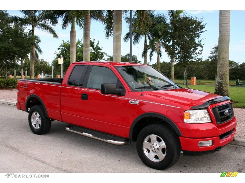 2004 F150 FX4 SuperCab 4x4 - Bright Red / Black/Medium Flint photo #16