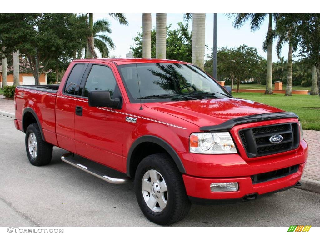 2004 F150 FX4 SuperCab 4x4 - Bright Red / Black/Medium Flint photo #17