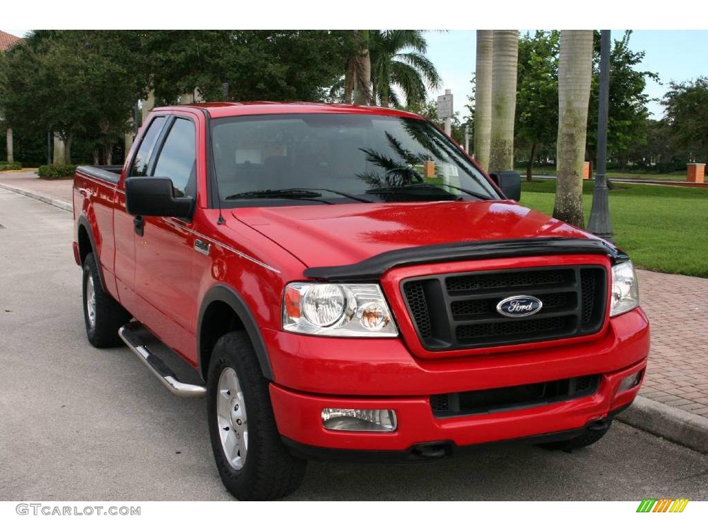 2004 F150 FX4 SuperCab 4x4 - Bright Red / Black/Medium Flint photo #18