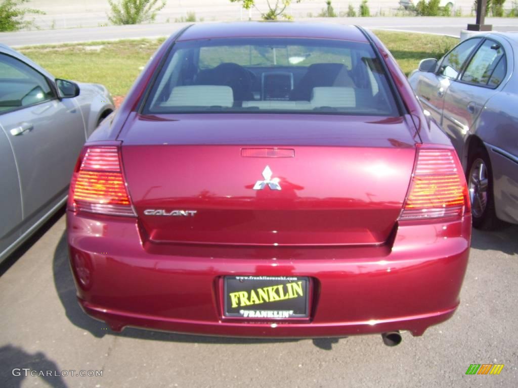 2007 Galant SE - Ultra Red Pearl / Gray photo #3