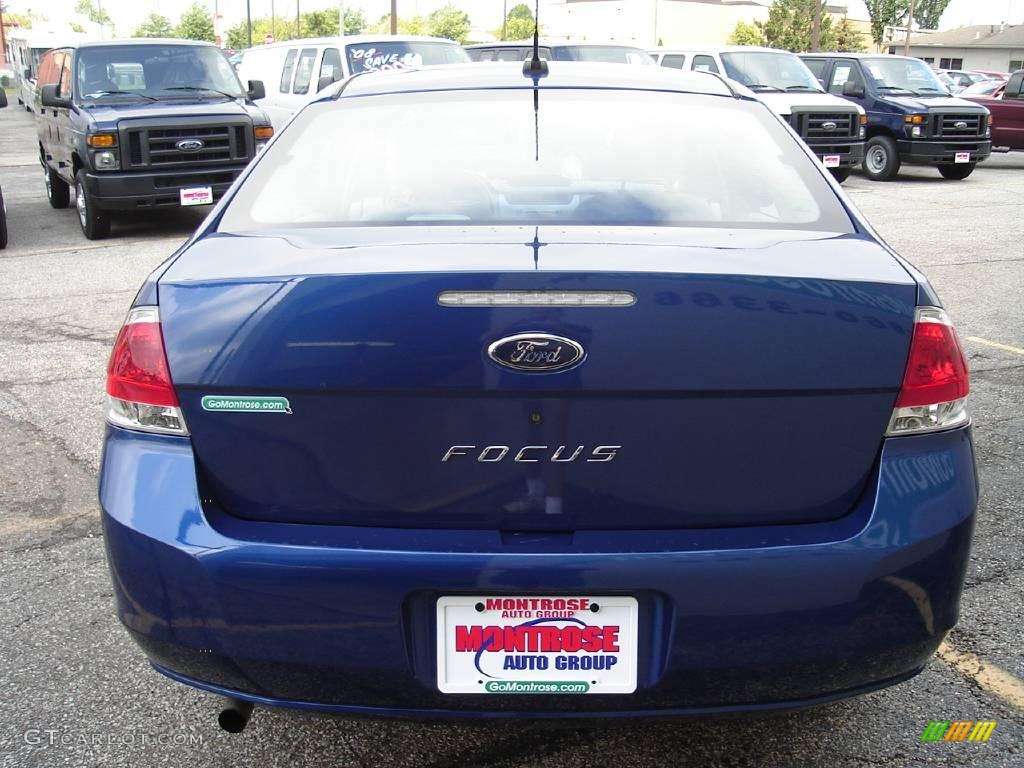 2008 Focus S Sedan - Vista Blue Metallic / Medium Stone photo #4