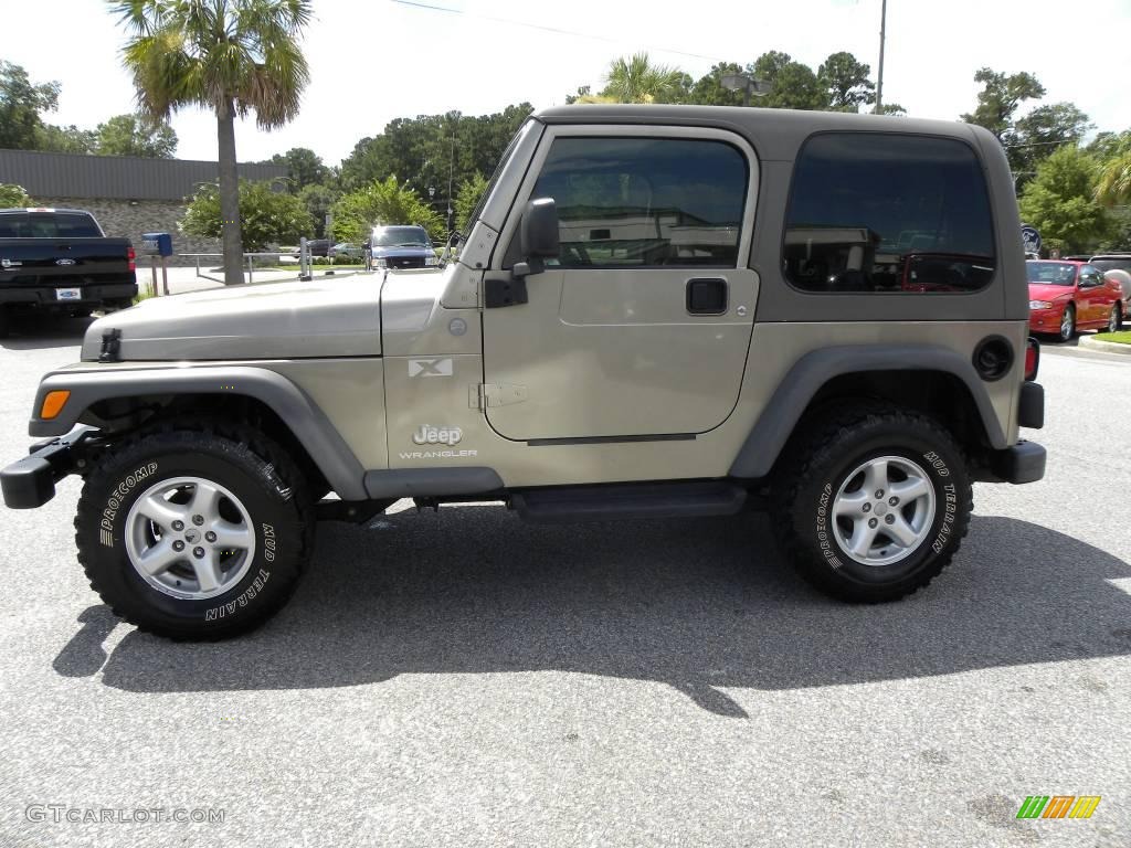 2004 Wrangler X 4x4 - Light Khaki Metallic / Khaki photo #2