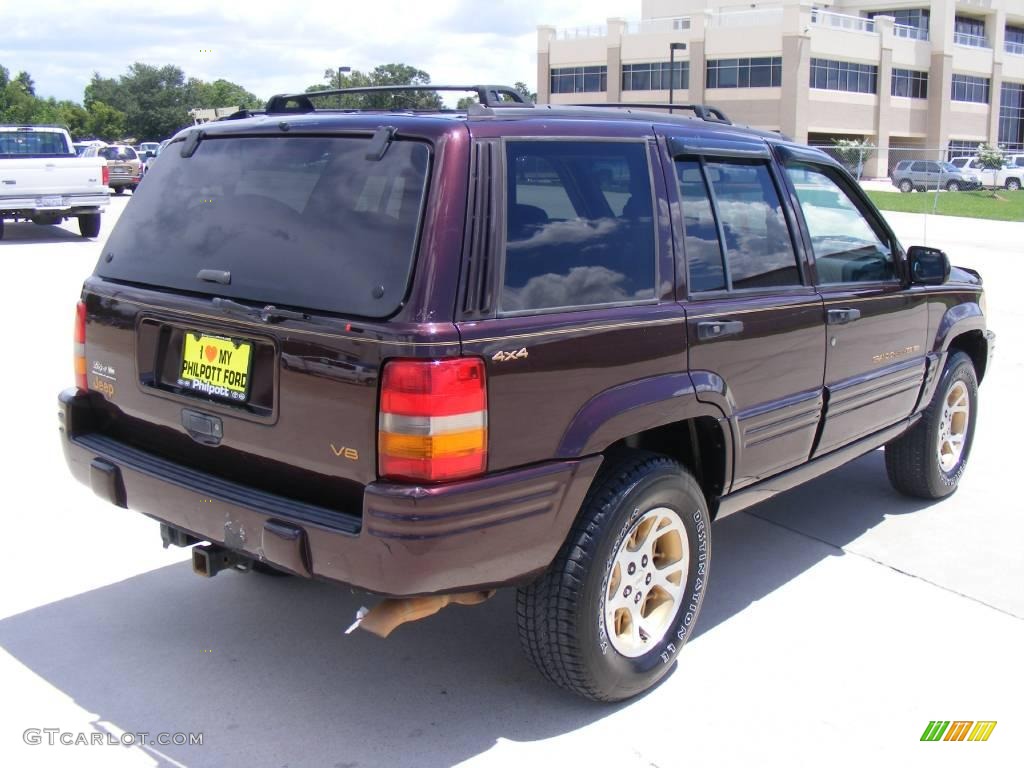 1997 Grand Cherokee Limited 4x4 - Dark Rosewood Pearl / Agate Black photo #3