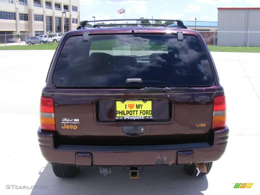 1997 Grand Cherokee Limited 4x4 - Dark Rosewood Pearl / Agate Black photo #4