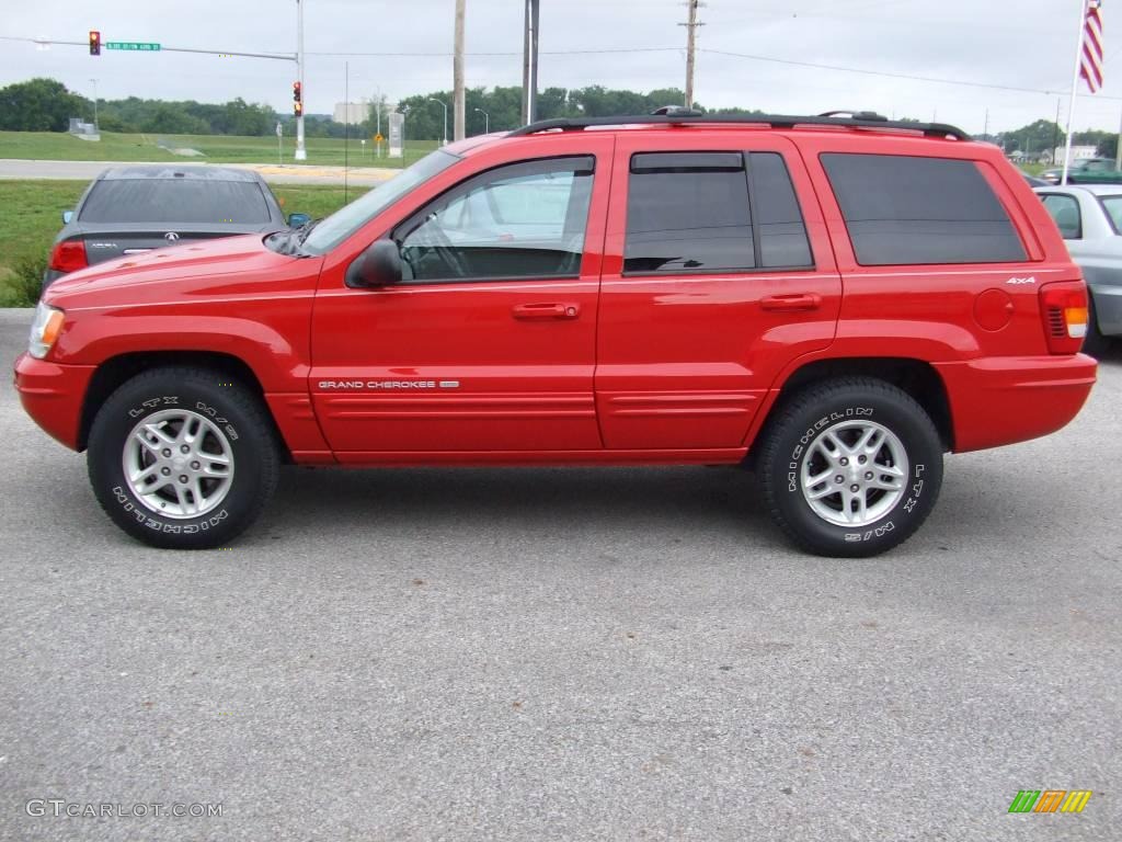 1999 Grand Cherokee Limited 4x4 - Flame Red / Agate photo #2