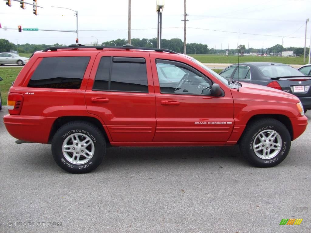 1999 Grand Cherokee Limited 4x4 - Flame Red / Agate photo #6