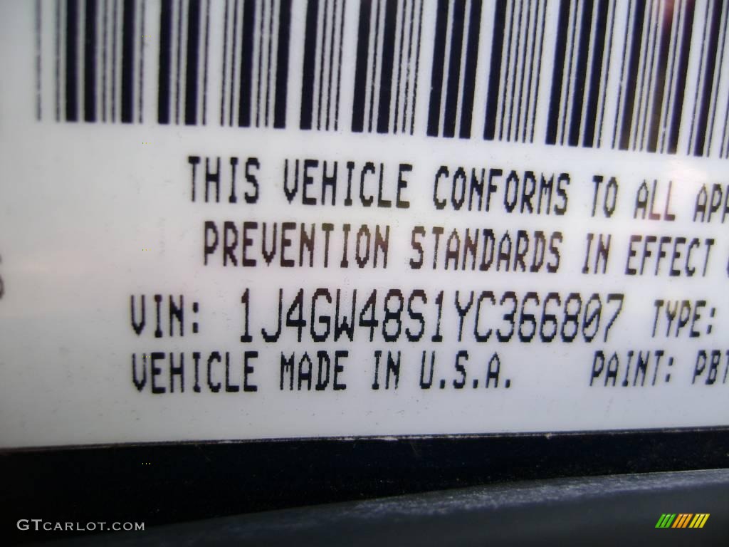 2000 Grand Cherokee Laredo 4x4 - Patriot Blue Pearlcoat / Agate photo #16