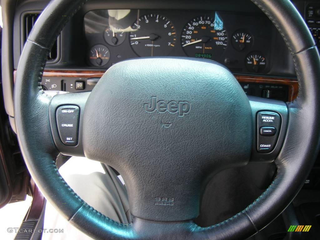 1997 Grand Cherokee Limited 4x4 - Dark Rosewood Pearl / Agate Black photo #39