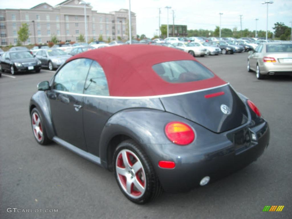 2005 New Beetle Dark Flint Edition Convertible - Platinum Grey Metallic / Bordeaux Red photo #3