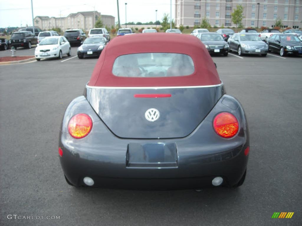 2005 New Beetle Dark Flint Edition Convertible - Platinum Grey Metallic / Bordeaux Red photo #4