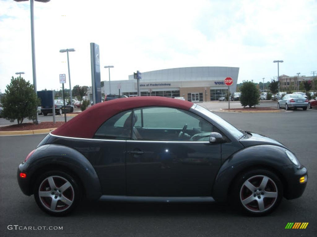 2005 New Beetle Dark Flint Edition Convertible - Platinum Grey Metallic / Bordeaux Red photo #6