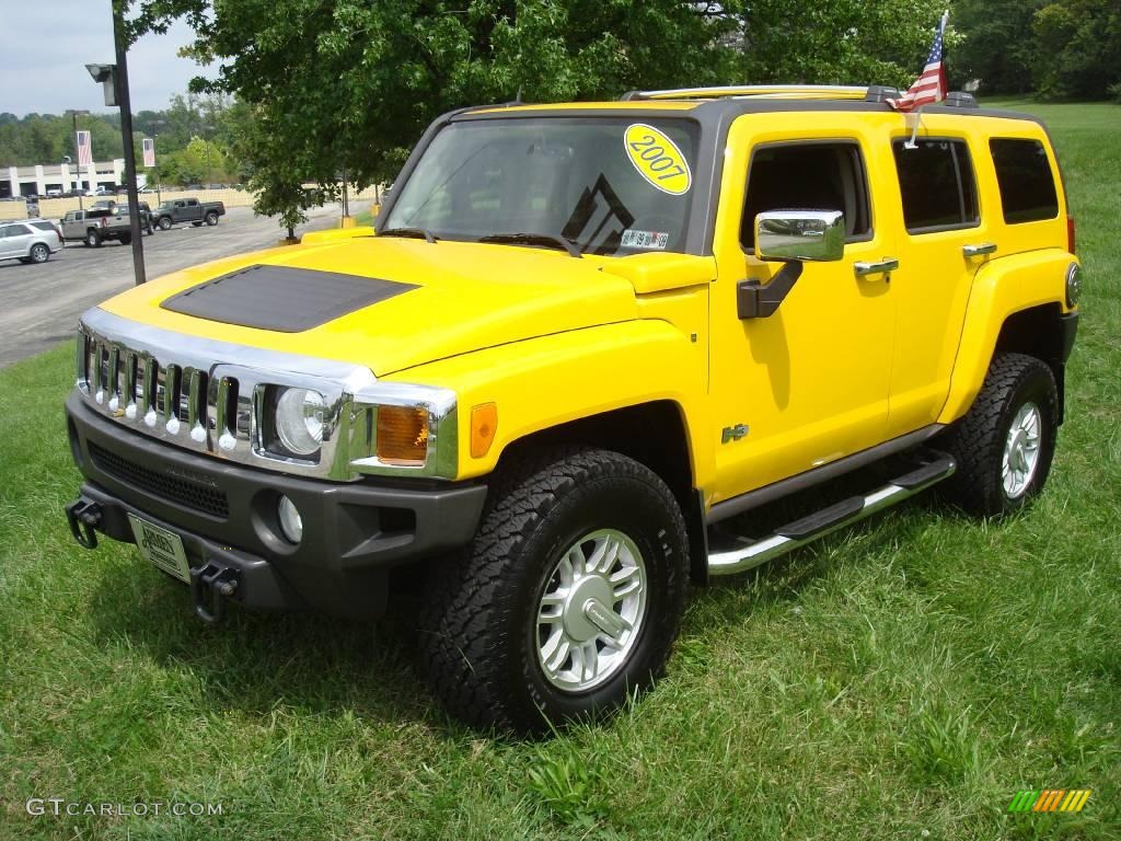 Yellow Hummer H3