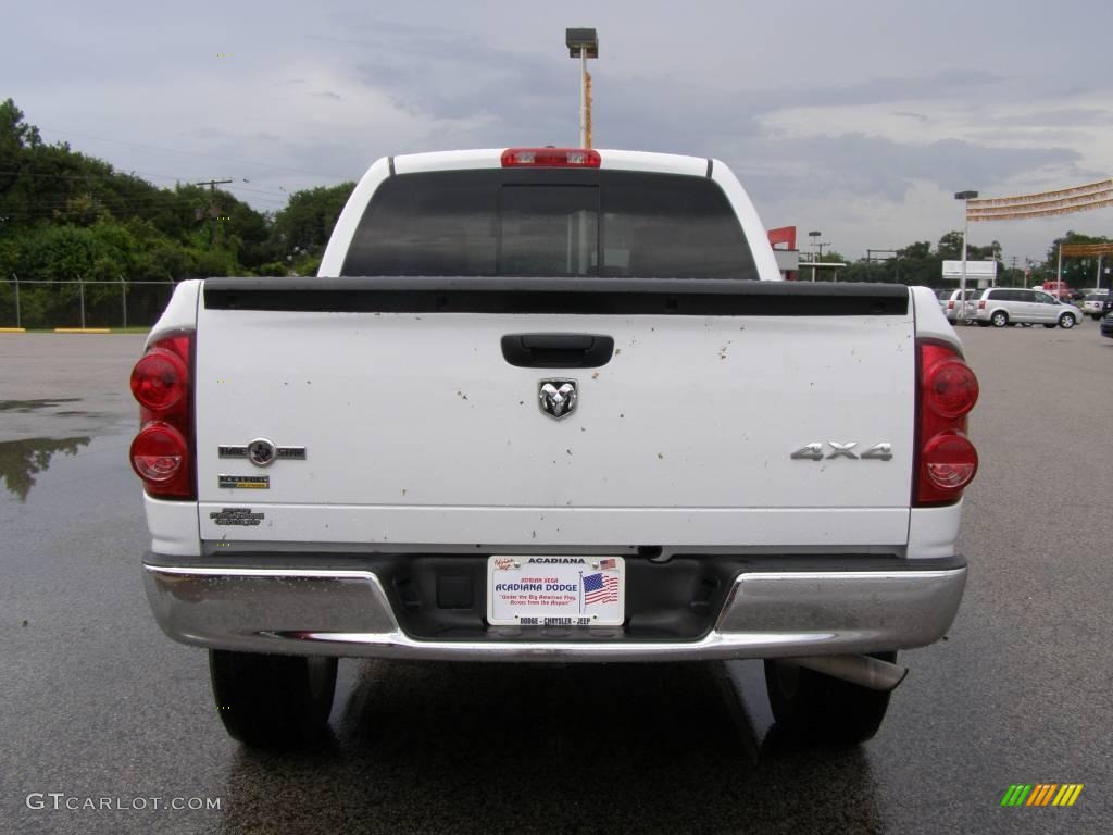 2008 Ram 1500 Lone Star Edition Quad Cab 4x4 - Bright White / Medium Slate Gray photo #4