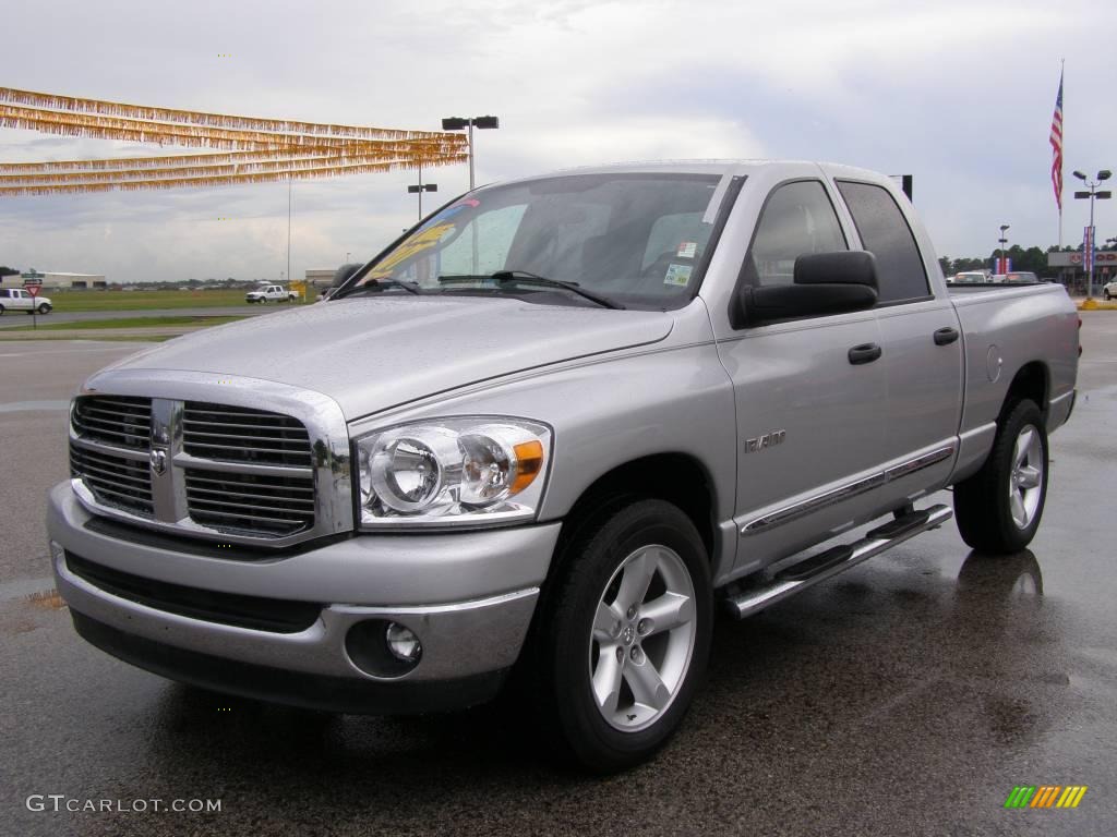 2008 Ram 1500 Big Horn Edition Quad Cab - Bright Silver Metallic / Medium Slate Gray photo #7