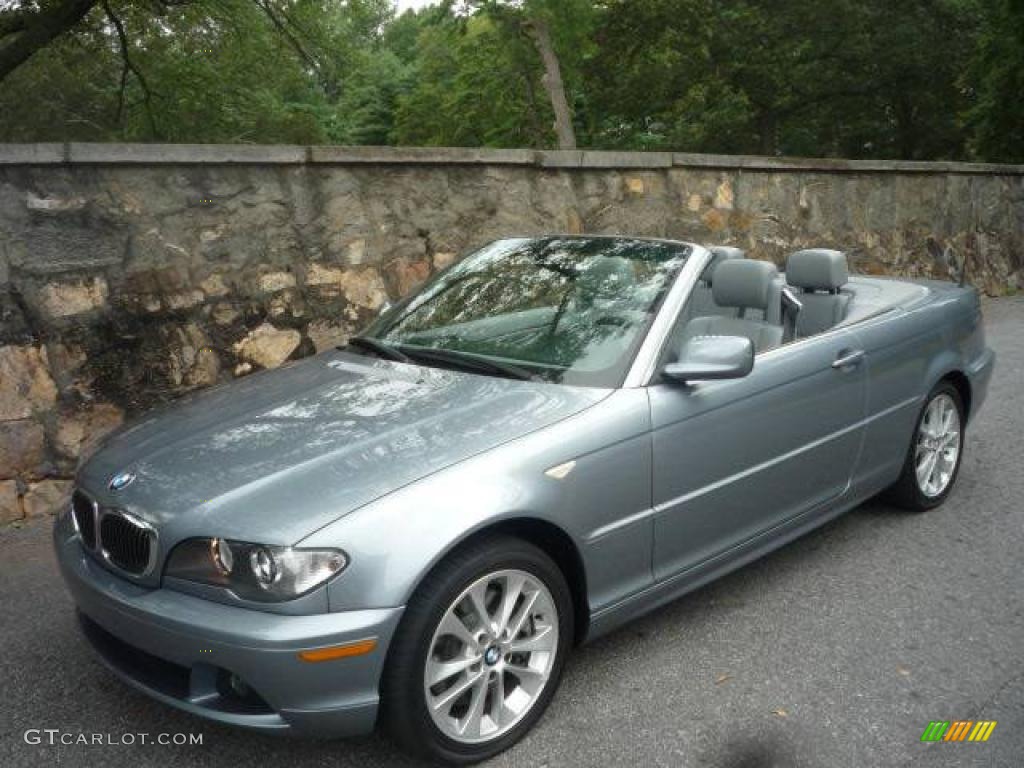 2006 3 Series 330i Convertible - Quartz Blue Metallic / Grey photo #2