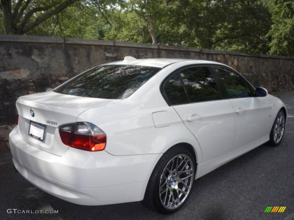 2007 3 Series 328i Sedan - Alpine White / Beige photo #4