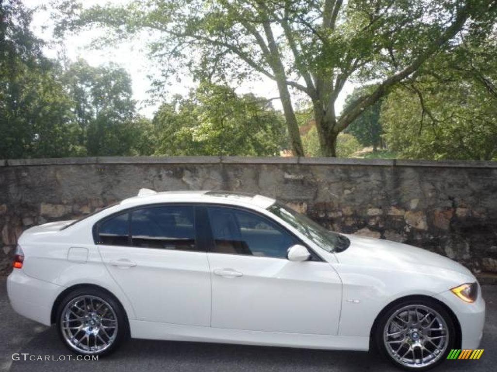 2007 3 Series 328i Sedan - Alpine White / Beige photo #5