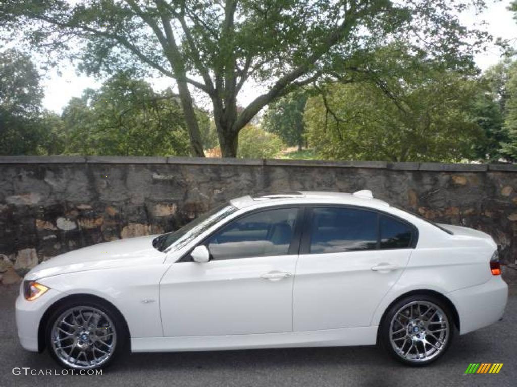 2007 3 Series 328i Sedan - Alpine White / Beige photo #6