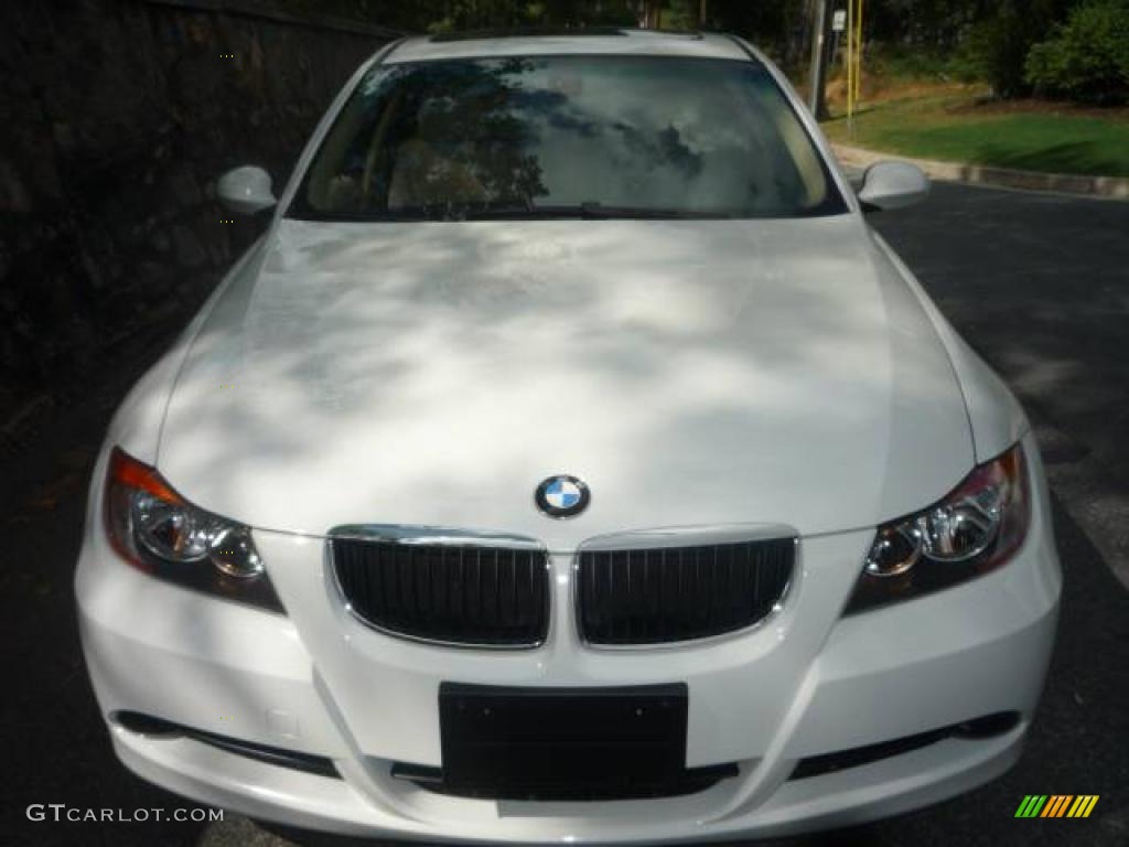 2007 3 Series 328i Sedan - Alpine White / Beige photo #11