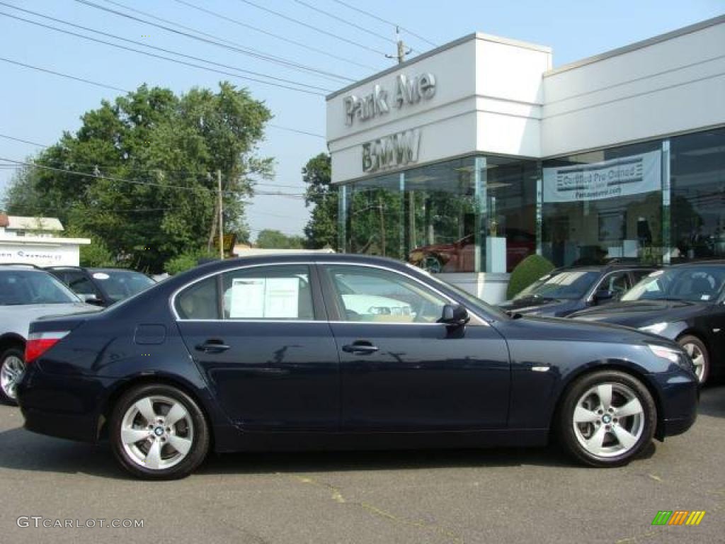 2007 5 Series 525i Sedan - Monaco Blue Metallic / Beige photo #1