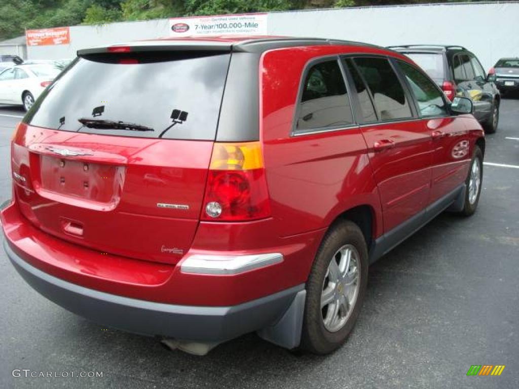2004 Pacifica AWD - Inferno Red Pearl / Light Taupe photo #4