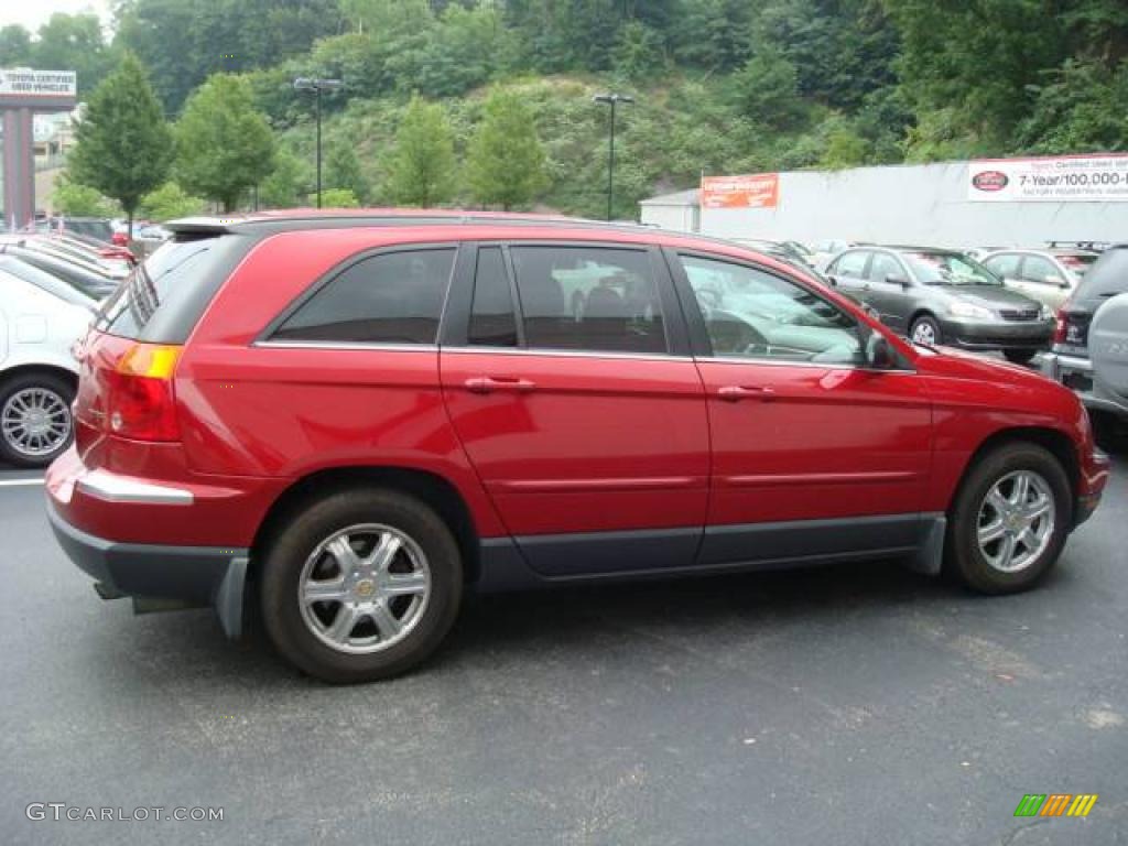2004 Pacifica AWD - Inferno Red Pearl / Light Taupe photo #5