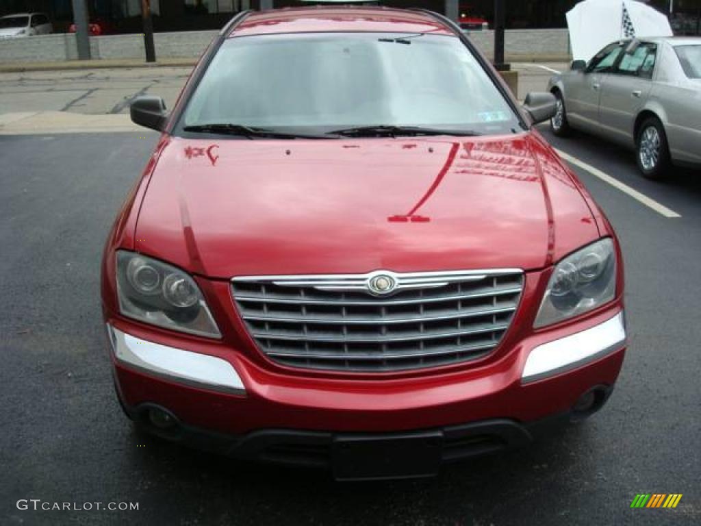 2004 Pacifica AWD - Inferno Red Pearl / Light Taupe photo #7