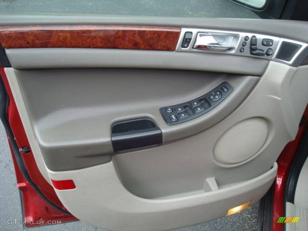 2004 Pacifica AWD - Inferno Red Pearl / Light Taupe photo #15