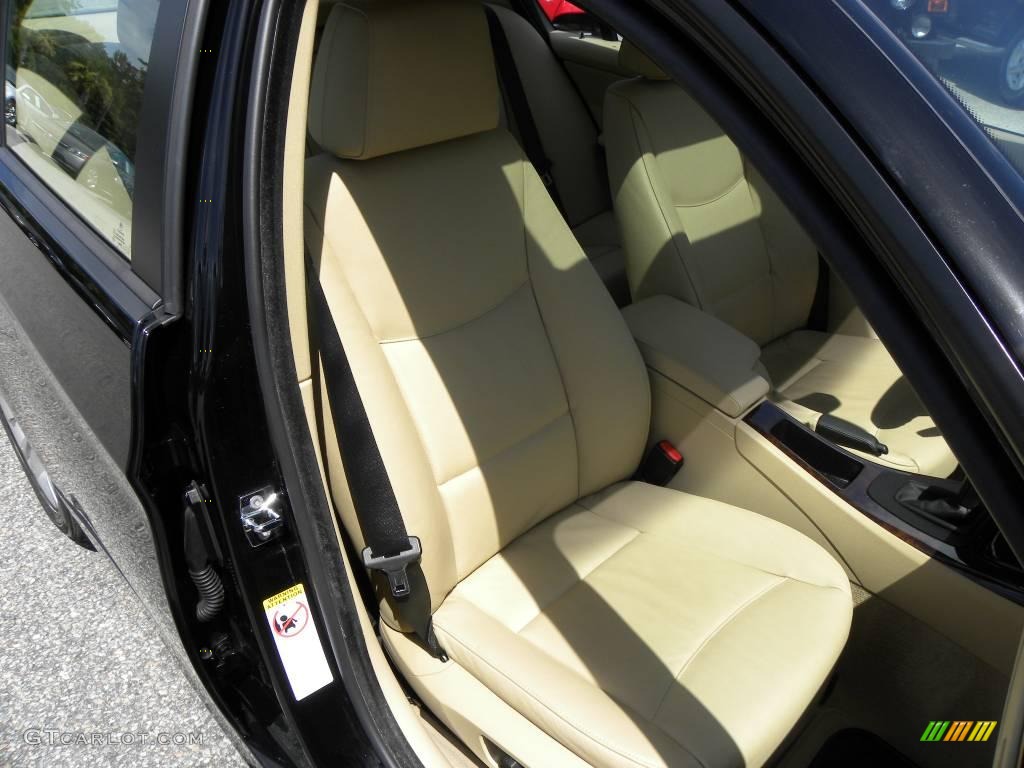 2008 3 Series 328i Sedan - Jet Black / Beige photo #9