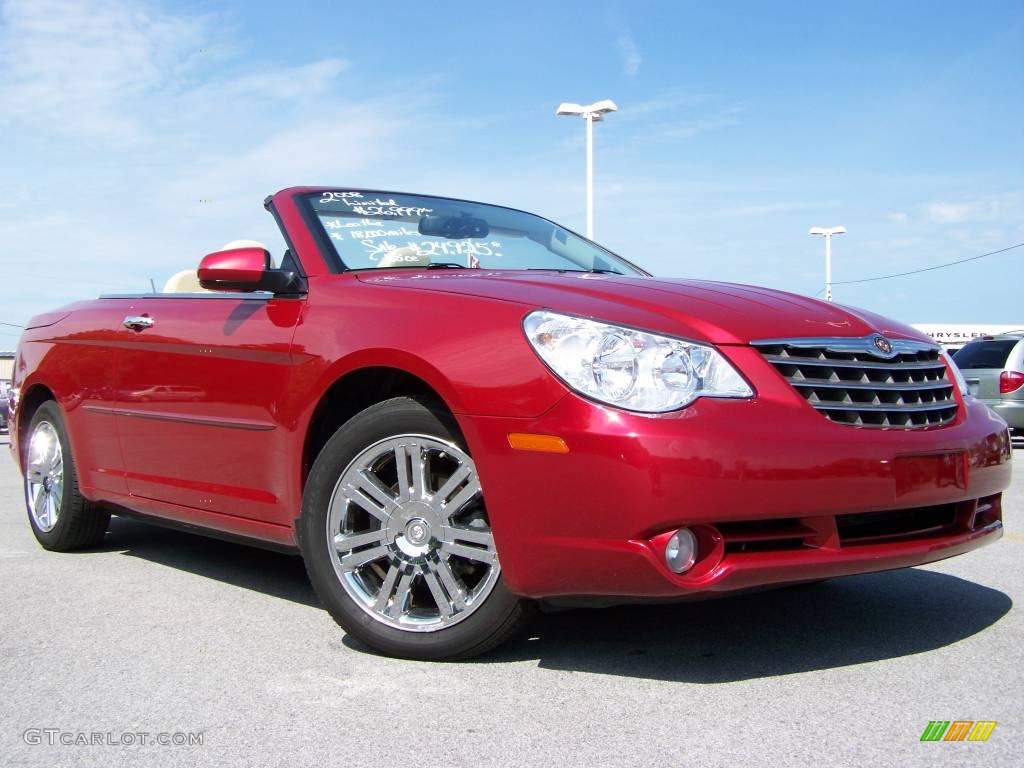 2008 Sebring Limited Convertible - Inferno Red Crystal Pearl / Medium Pebble Beige/Cream photo #9