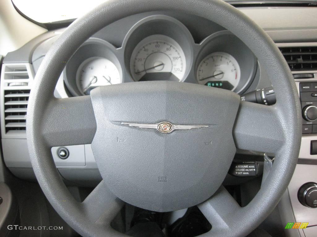 2008 Sebring LX Sedan - Brilliant Black Crystal Pearl / Dark Slate Gray/Light Slate Gray photo #9