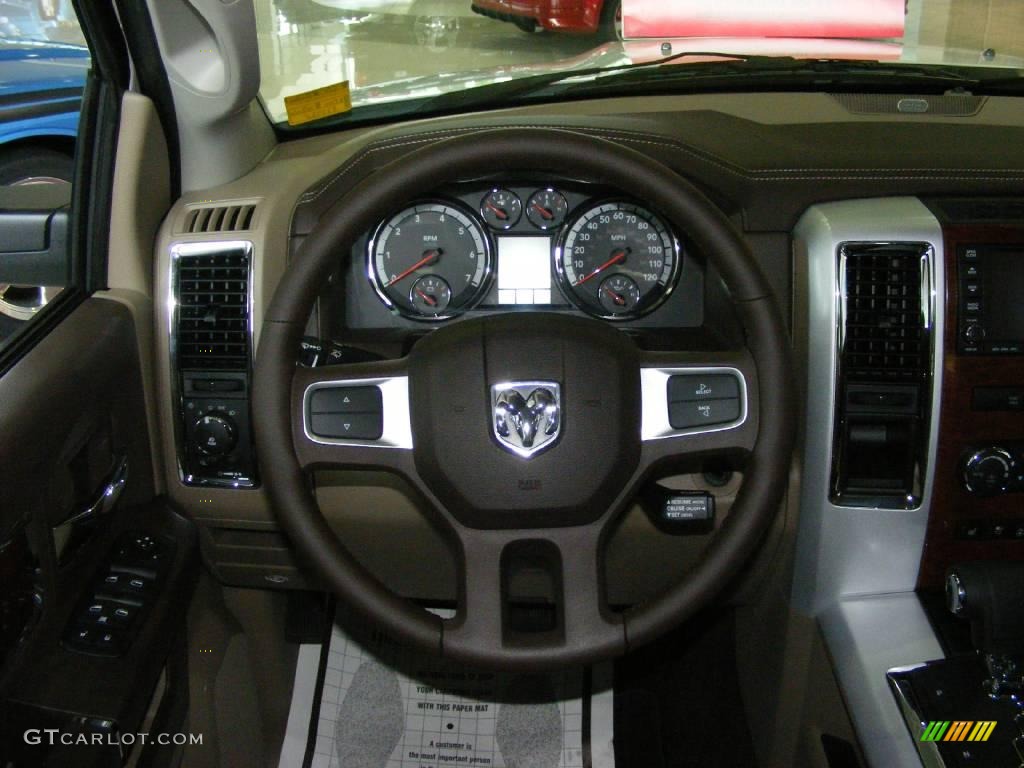 2009 Ram 1500 Laramie Crew Cab - Stone White / Light Pebble Beige/Bark Brown photo #11