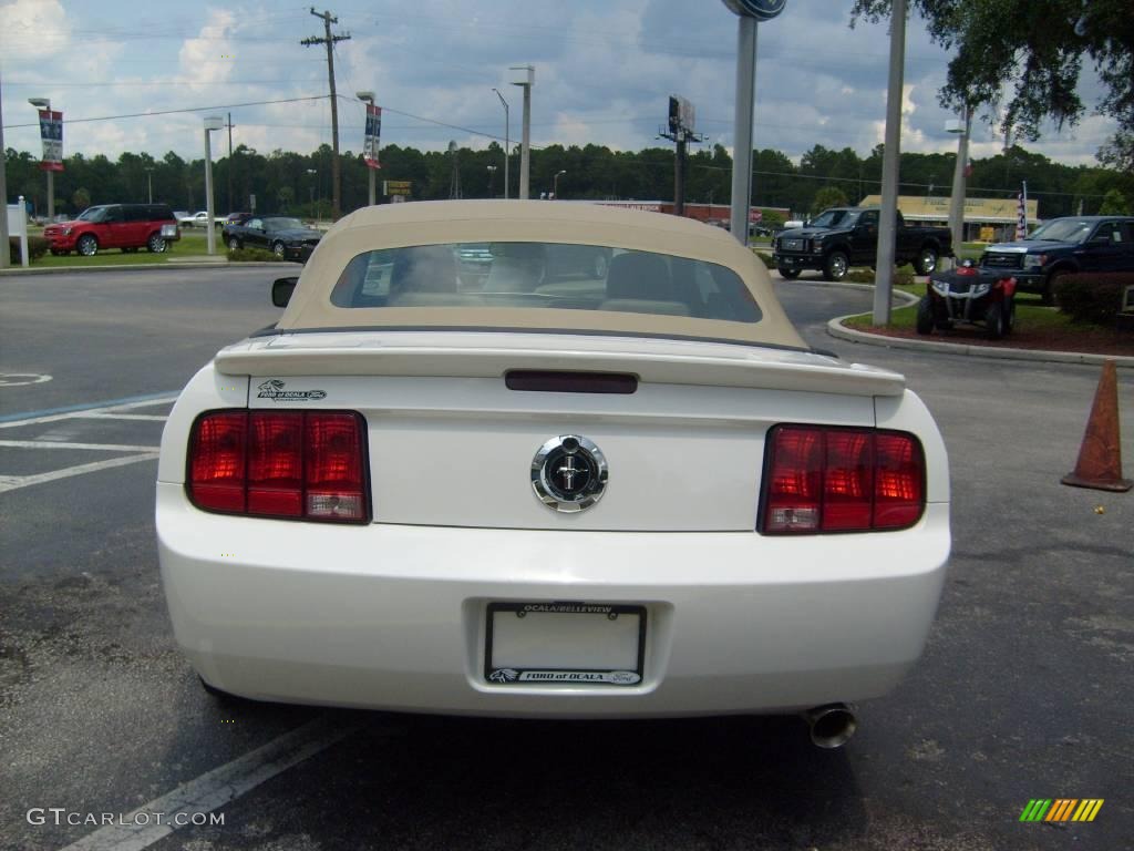 2007 Mustang V6 Premium Convertible - Performance White / Medium Parchment photo #4