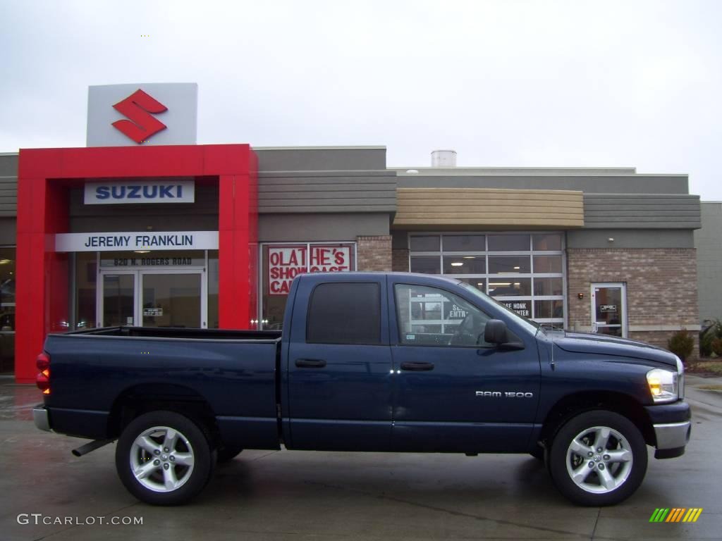 2007 Ram 1500 ST Quad Cab 4x4 - Patriot Blue Pearl / Medium Slate Gray photo #2