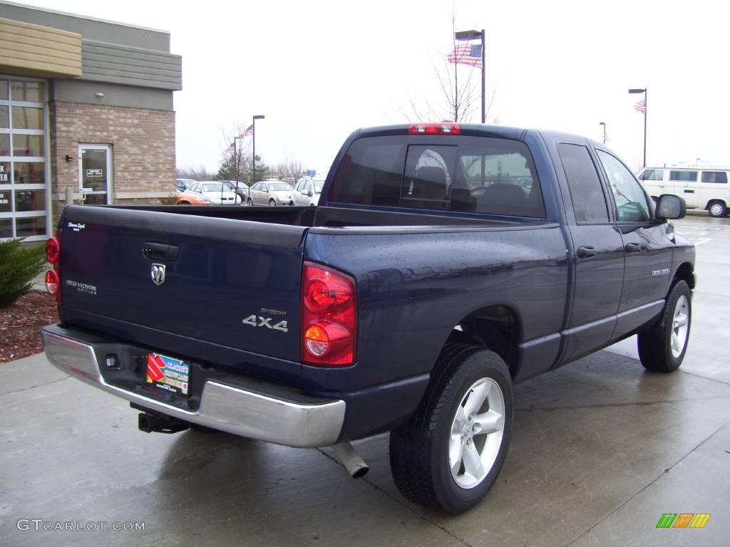 2007 Ram 1500 ST Quad Cab 4x4 - Patriot Blue Pearl / Medium Slate Gray photo #3