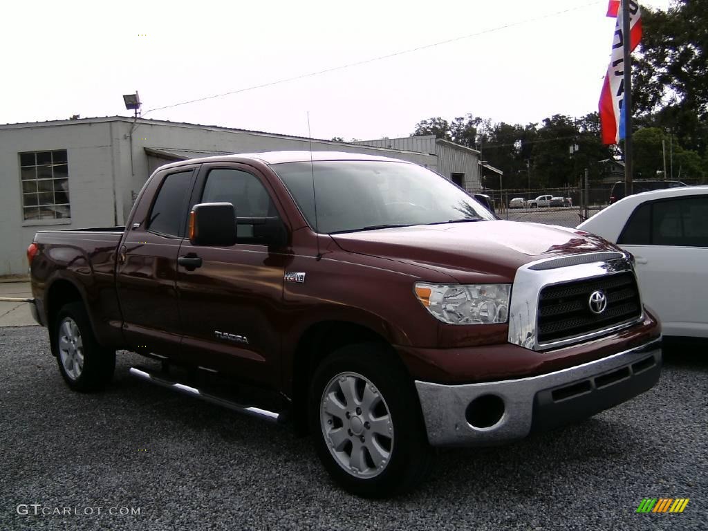 2007 Tundra SR5 Double Cab - Salsa Red Pearl / Beige photo #3