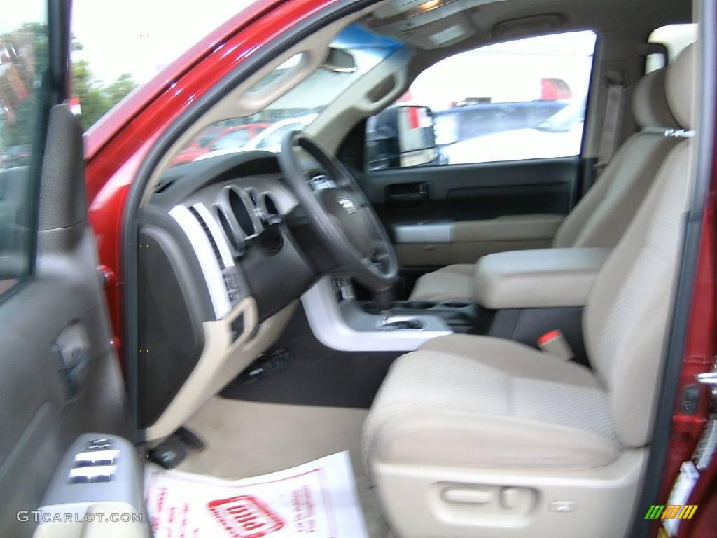 2007 Tundra SR5 Double Cab - Salsa Red Pearl / Beige photo #7