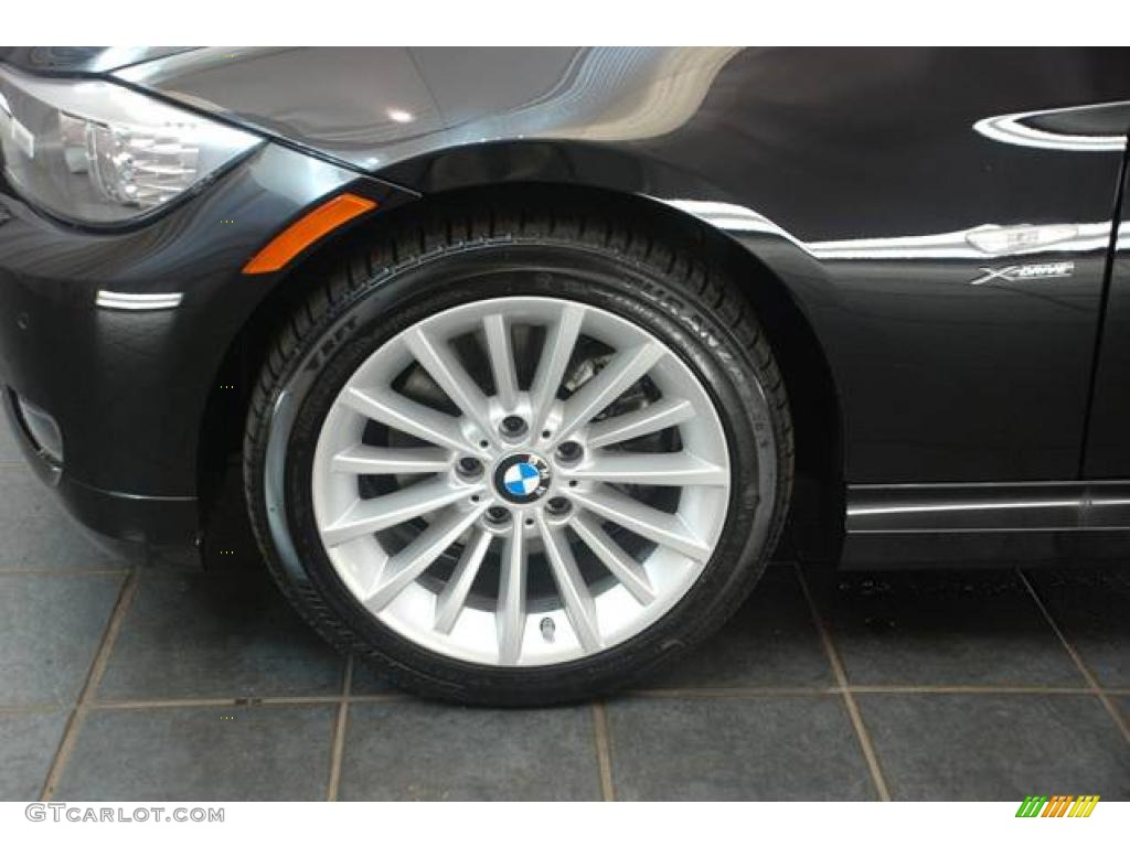 2009 3 Series 328xi Sport Wagon - Black Sapphire Metallic / Beige photo #3