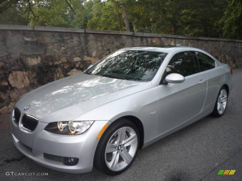 2007 3 Series 335i Coupe - Titanium Silver Metallic / Black photo #2