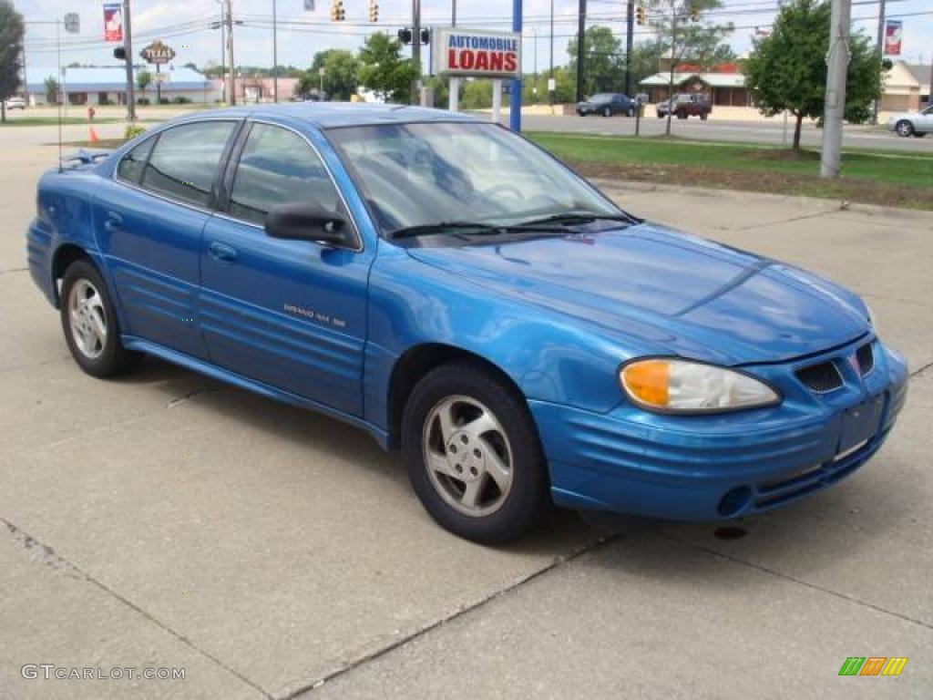 2000 Grand Am SE Sedan - Medium Gulf Blue Metallic / Dark Pewter photo #4