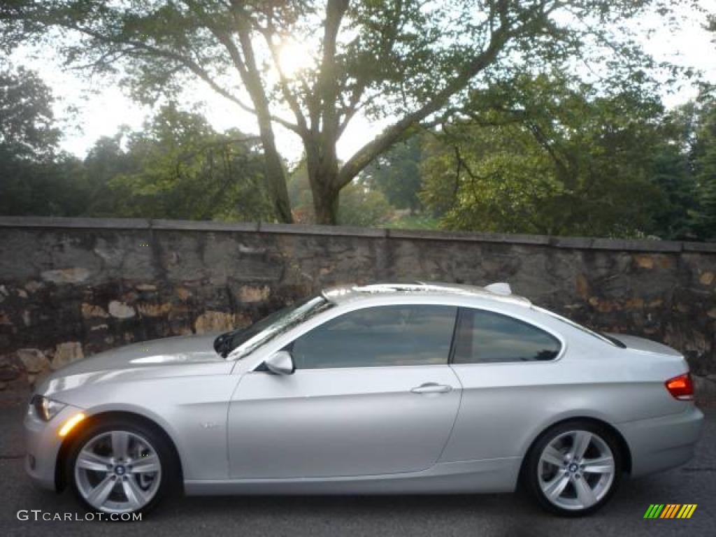 2007 3 Series 335i Coupe - Titanium Silver Metallic / Black photo #12