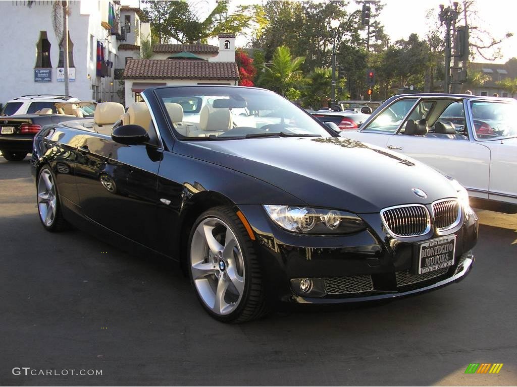 2008 3 Series 335i Convertible - Jet Black / Beige photo #1