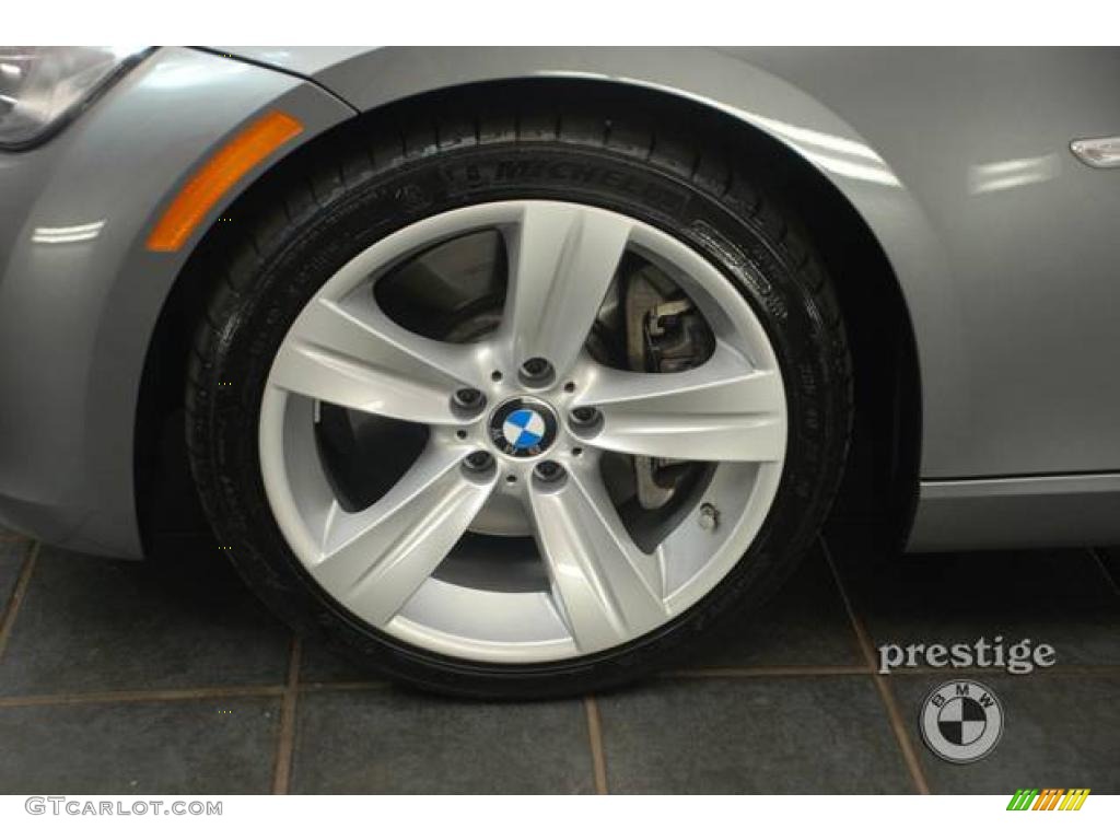 2009 3 Series 335i Convertible - Space Grey Metallic / Coral Red/Black Dakota Leather photo #7