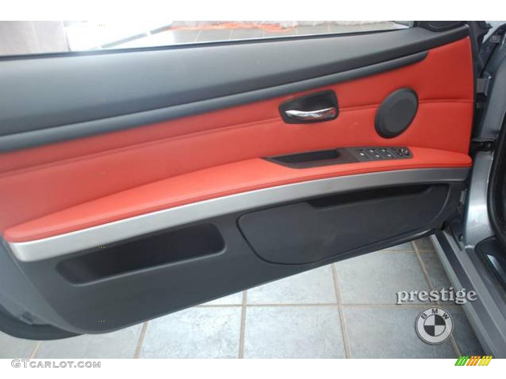 2009 3 Series 335i Convertible - Space Grey Metallic / Coral Red/Black Dakota Leather photo #11