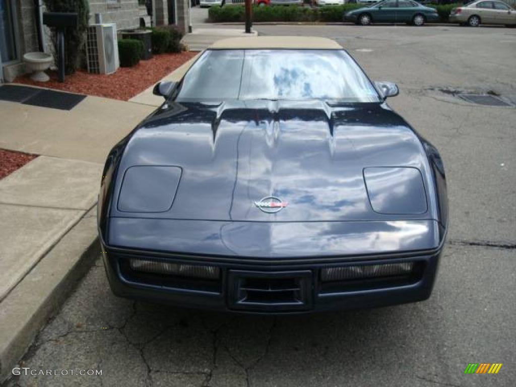 1989 Corvette Convertible - Dark Blue Metallic / Saddle photo #6
